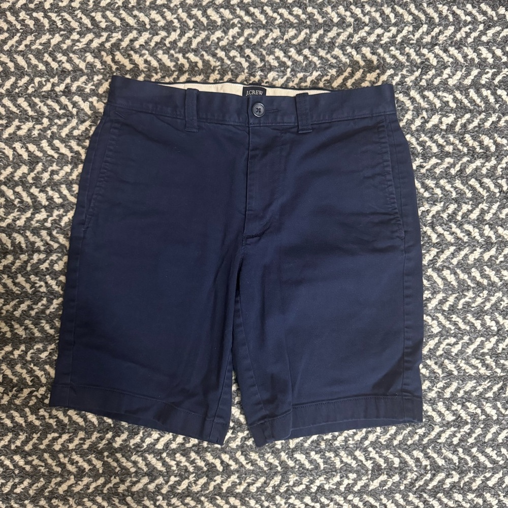 J. Crew Men's Dark Blue Flat Front Shorts